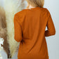 Long Sleeve Solid Knit Top in Brick