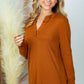 Long Sleeve Solid Knit Top in Brick