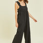 Wide Leg Jumpsuit Featured with Back Tie Detail