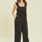 Wide Leg Jumpsuit Featured with Back Tie Detail