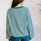 Too Good to be True Striped Drop Shoulder Top in Green