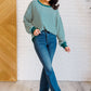 Too Good to be True Striped Drop Shoulder Top in Green