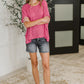 Basically Flowing Dolman Sleeve Top in Hot Pink