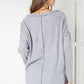 Basically Freezing Brushed Hacci Top in Heather Grey