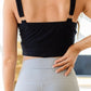 Tell Me More Crop Tank In Black