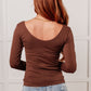 Bring in the Basics Seamless Reversible V-Neck Coffee