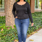 Can You Believe It Basic Long Sleeve Top In Black