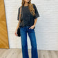 Casual Basic Drop Shoulder Oversized Tee in Ash Black