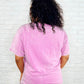 Casual Basic Drop Shoulder Oversized Tee in Bright Mauve