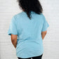 Casual Basic Drop Shoulder Oversized Tee in Dusty Teal