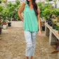 Cherry Girl Tank in Green