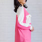 Chip Off the Old Colorblock V-Neck Henley in Pink