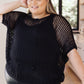 Coastal Dreams Fishnet Top in Black