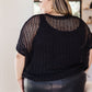 Coastal Dreams Fishnet Top in Black