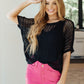 Coastal Dreams Fishnet Top in Black