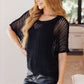 Coastal Dreams Fishnet Top in Black