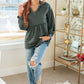 She's Not Wrong Hooded V-Neck Pullover