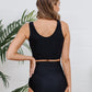 Come Sail Away Swim Top In Black