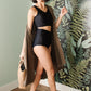 Come Sail Away Swim Top In Black