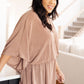 Dazzlingly Draped V-Neck Blouse