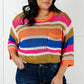 Deep Thoughts Striped Loose Knit Top