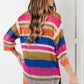 Deep Thoughts Striped Loose Knit Top