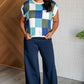 Disco Darling Checkered Sleeveless Sweater