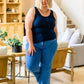 Caitlin High Rise Split Hem Straight Jeans