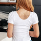 Everyday Scoop Neck Short Sleeve Top in White