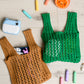 Girls Day Open Weave Bag in Green