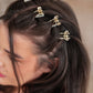 Gold & Pearl Mini Hair Clips Set of Three