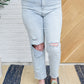 Good Karma Light Wash Distressed Jeans