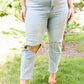 Good Karma Light Wash Distressed Jeans