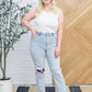 Good Karma Light Wash Distressed Jeans