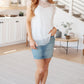 Here And Now Mock Neck Top In Cream
