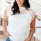 Here And Now Mock Neck Top In Cream