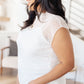 Here And Now Mock Neck Top In Cream