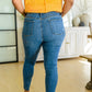 Hi-waisted Dandelion Embroidery Skinny