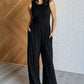 Hilary Wide Leg Jumpsuit in Black