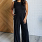 Hilary Wide Leg Jumpsuit in Black
