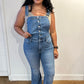 Izzy Control Top Retro Flare Overalls