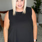 Double Tiered Flare Tank in Black