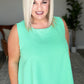 Double Tiered Flare Tank in Mint