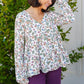 I Think I Can V-Neck Floral Top