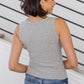 Just One More Ribbed Tank in Heather Grey