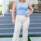 Just One More Ribbed Tank in Light Blue
