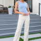 Just One More Ribbed Tank in Light Blue