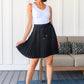 Just a Flirt Pleated Skirt in Black