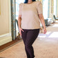 Kelsi Jacquard Puff Sleeve Top In Tan