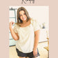 Giving In V Neck Spliced Top
